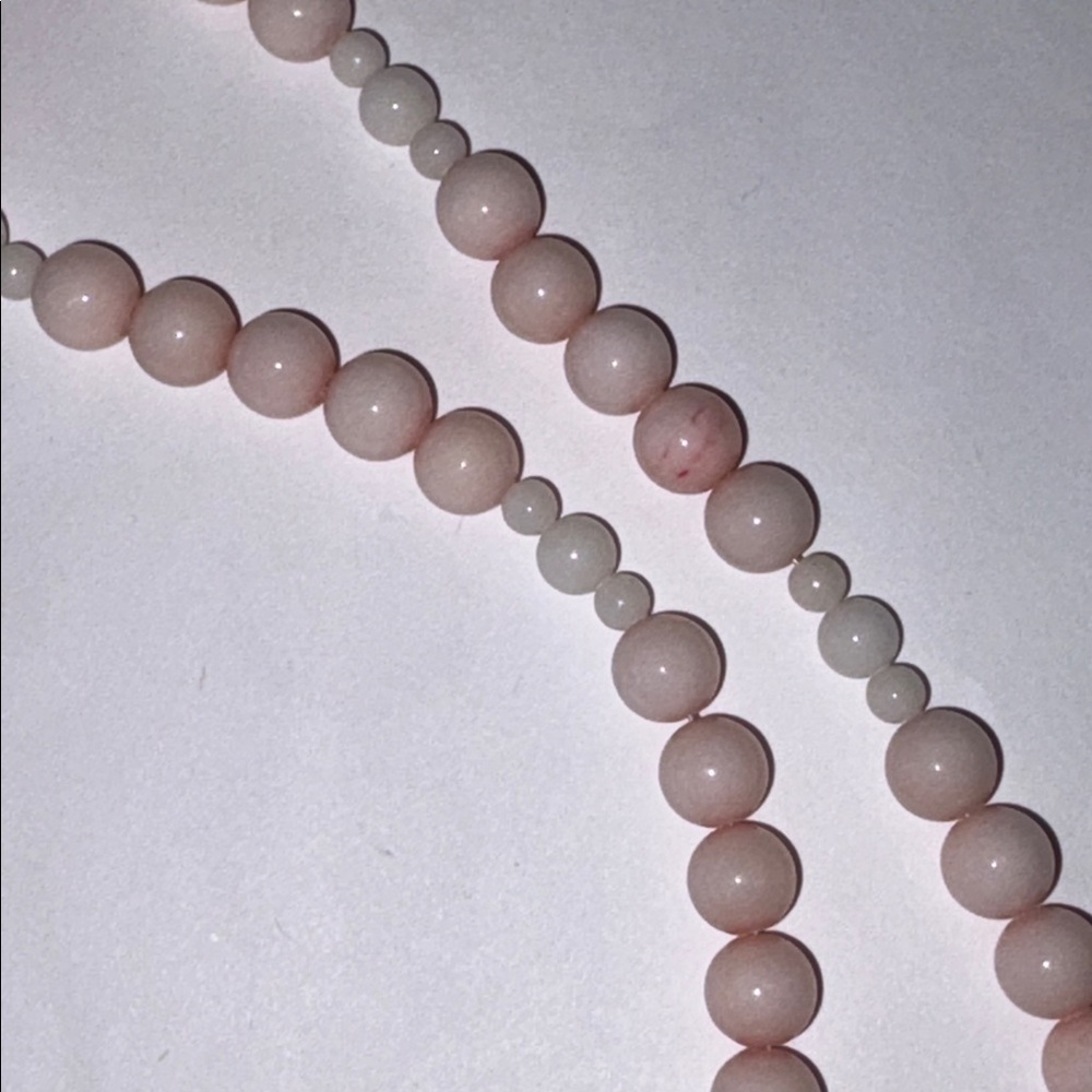 Vintage Karla Jordan MOP and Pink Stone Necklace - Picture 5 of 5